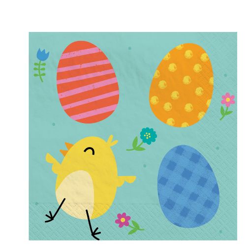 Funny Bunny Easter Paper Lunch Napkins, 6.5in, 16ct