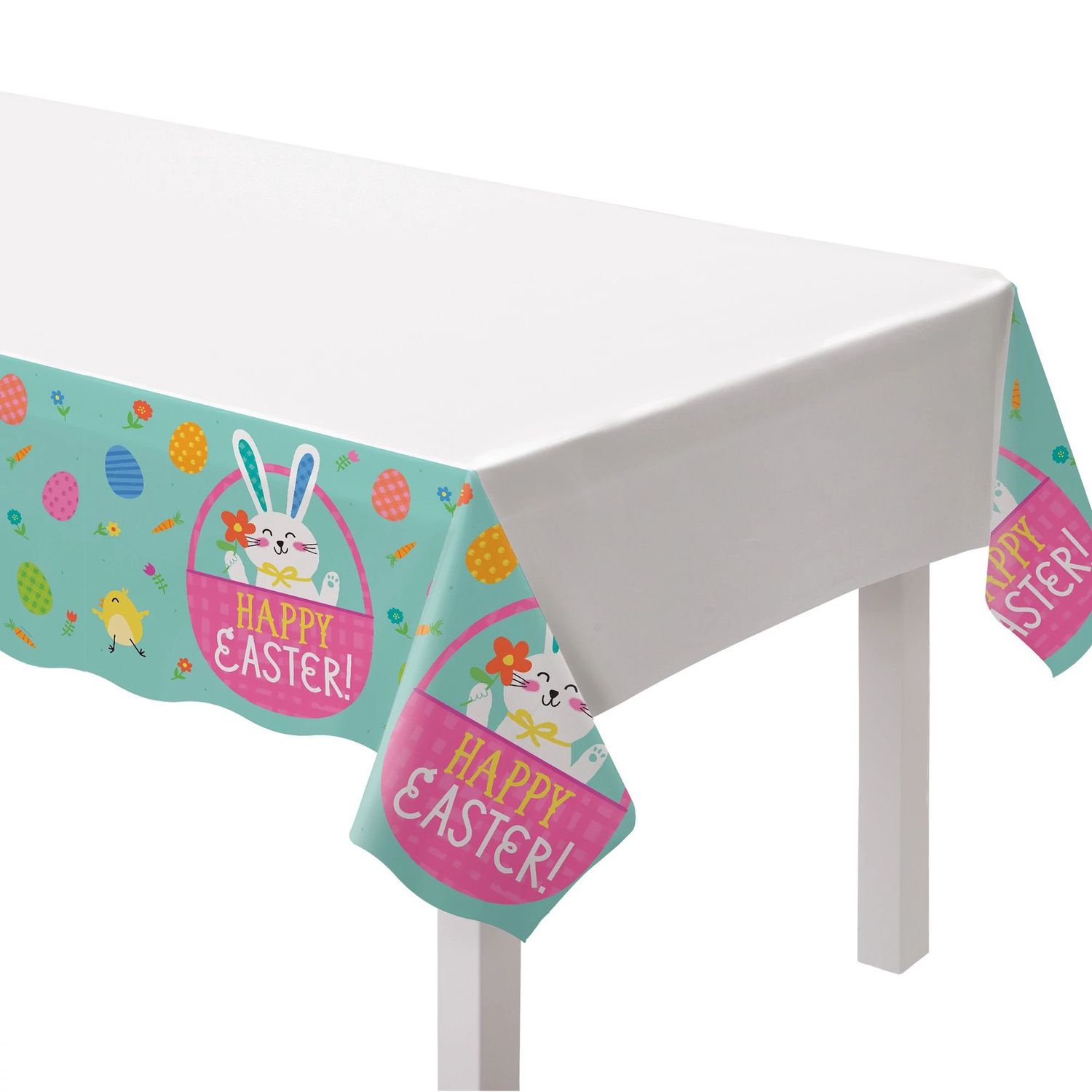 Funny Bunny Plastic Table Cover – 52" x 102"