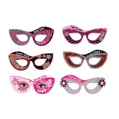 Bachelorette Paper Masks – Set of 6