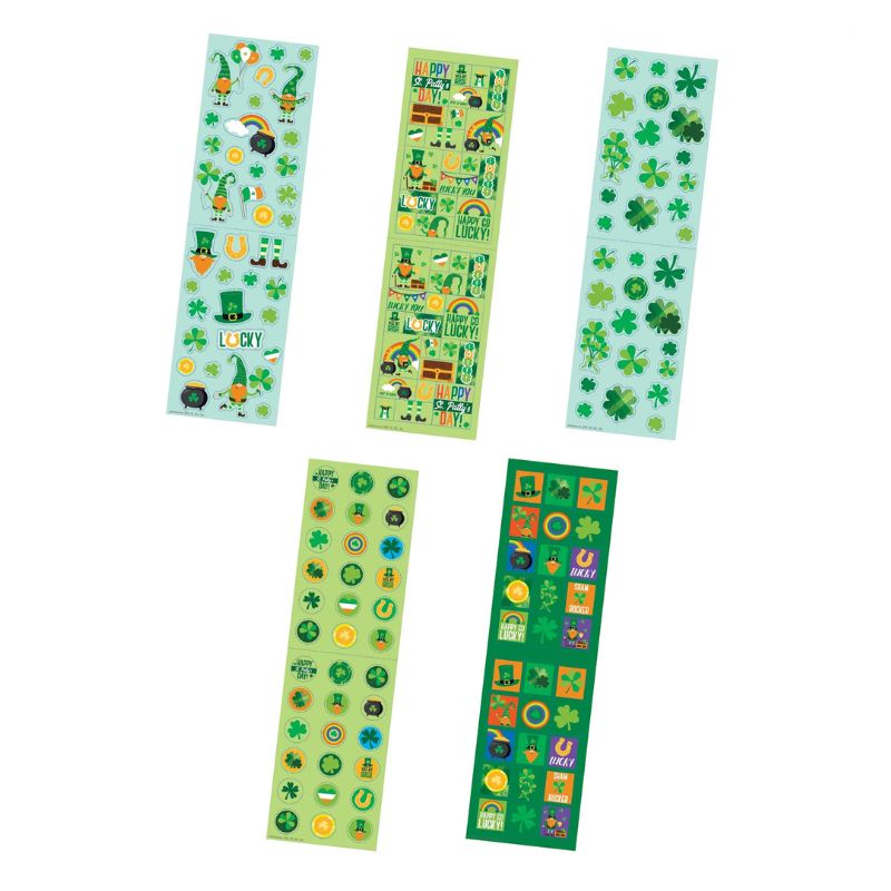 St. Patrick's Day Stickers, 10 Sheets, 175ct