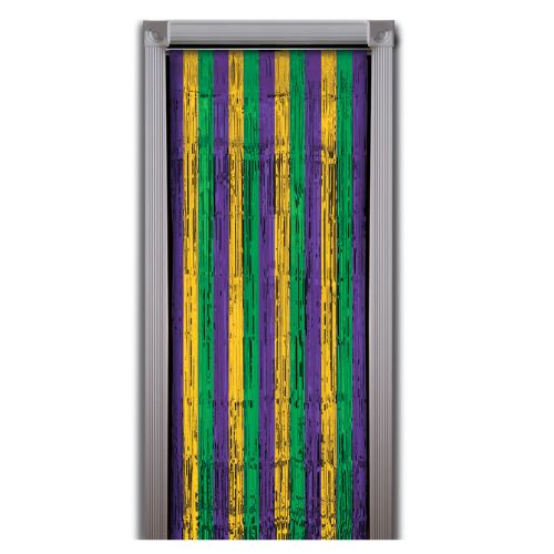Tinsel Curtain – Purple/Gold/Green, 37" x 8ft