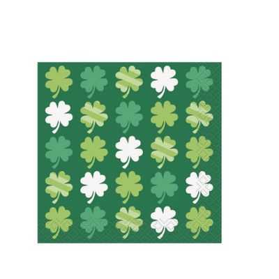 Lucky Clover St. Patrick’s Day Beverage Napkins – 16ct Lucky Clover St. Patrick’s Day Beverage Napkins – 16ct