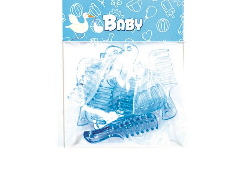 Mini Plastic Combs – Blue, 2.25", 10ct