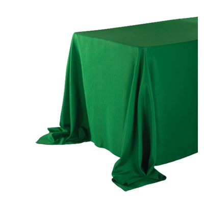 Emerald Green Rectangle Polyester Tablecloth – 90" x 132"