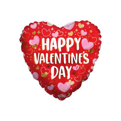 18" Foil Heart “Happy Valentine’s Day” Balloon 1ct– Assorted Designs