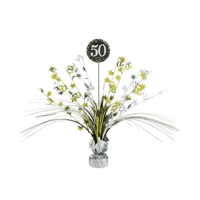 50th Birthday Spray Centerpiece - Sparkling Celebration