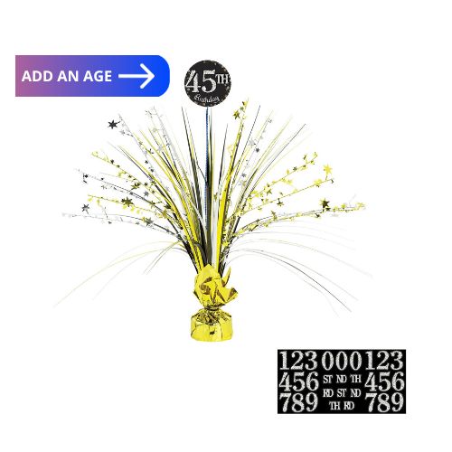 Personalized Happy Birthday Table Centerpiece – Sparkling Celebration Spray Kit, 18in