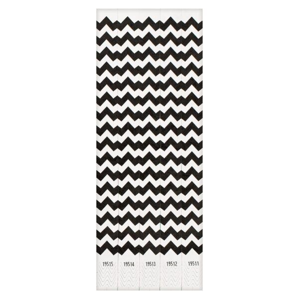 Chevron Wristbands – 500ct, Color: Black