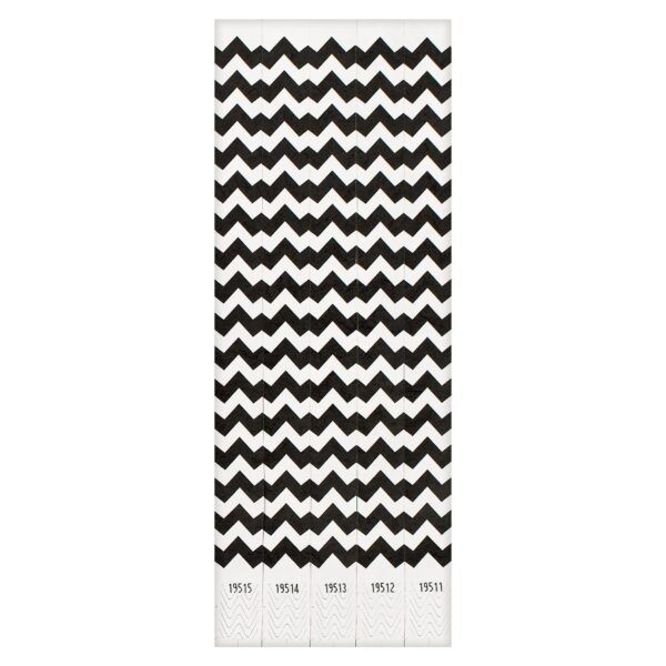Chevron Wristbands – 500ct, Color: Black