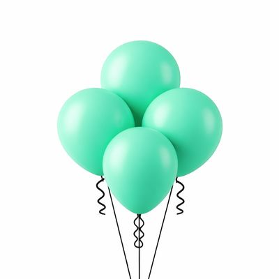 18" Latex Balloons Packaged – Robin Egg (4ct)