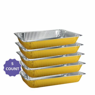Gold Color Aluminum Full-Size Pans – 5ct