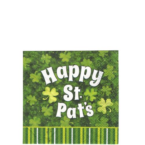 Happy St. Patrick’s Day Beverage Napkins – 16ct