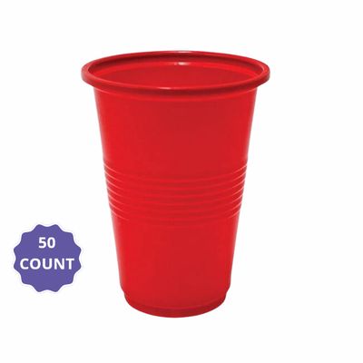 Red Heavy-Duty Plastic Cups – 16oz, 50ct