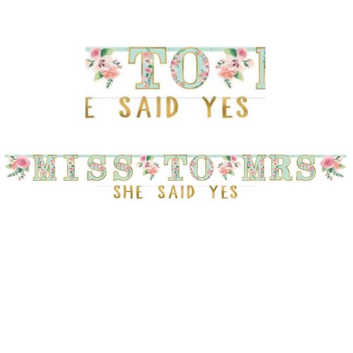 Mint To Be Jumbo Letter Paper Banner Kit – 11.4' &amp; 6' (Pack of 2)