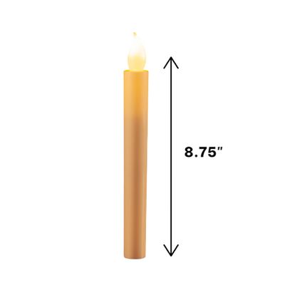 8.75" LED Flickering Taper Candles – 6ct, White