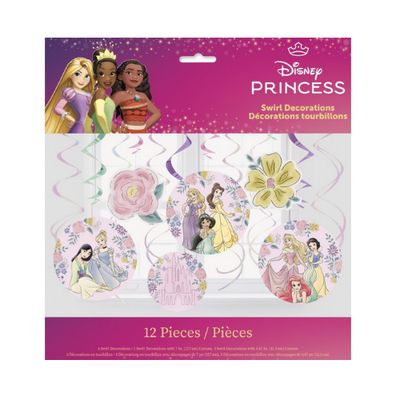 Disney Princess Assorted Hanging Swirl Decorations – 12ct