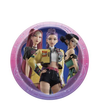 KPop Demon Hunters Round Dessert Plates – 7", 8ct