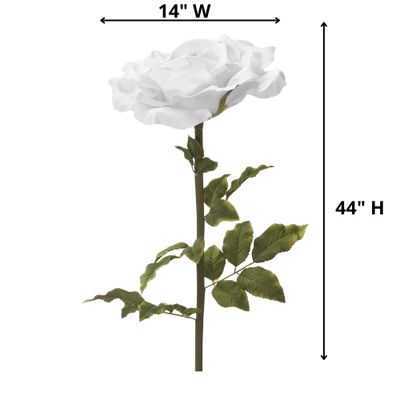 Jumbo Rose – White, 44"