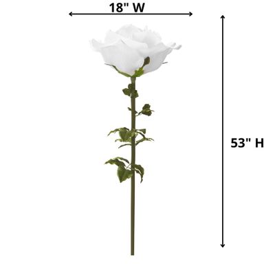 Jumbo Rose – White, 53"