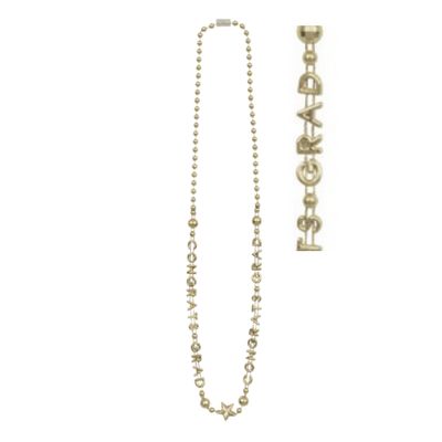 Gold “Congrats Grad” 32" Beaded Necklace
