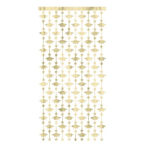 Golden Star Graduation Grad Caps Photo Booth Backdrop – 39" x 79"
