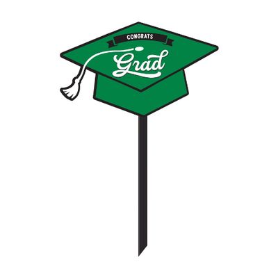 Grad Lawn Sign – 29.71" H x 13.25" W (Stick Included)