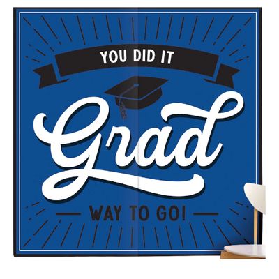 School Spirit Plastic Backdrop – Blue