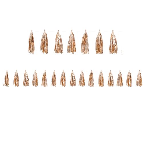 Rose Gold Foil Tassel Garland 9 ft