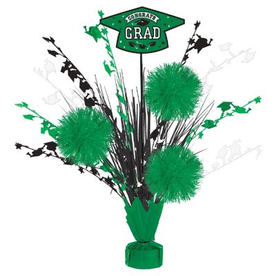 Grad Tinsel Burst Centerpiece – Green, 18"