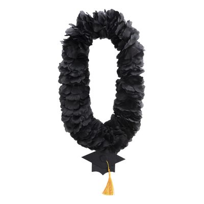 Grad Lei Necklace, 20" – Fabric, Plastic &amp; Felt