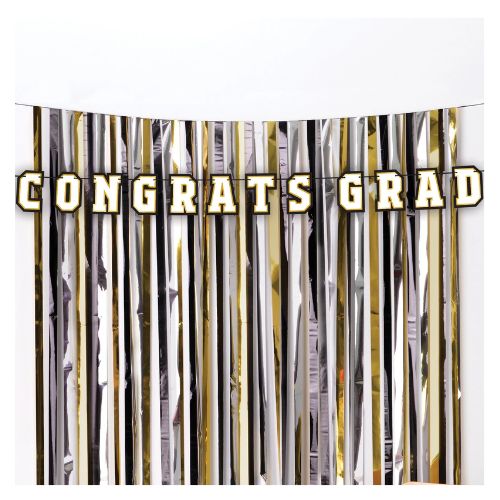 Congrats Grad Fringe Backdrop Set – Paper &amp; Foil