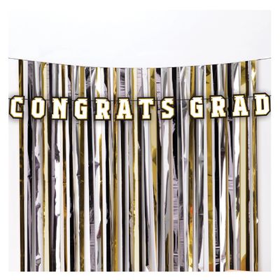 Congrats Grad Fringe Backdrop Set – Paper &amp; Foil