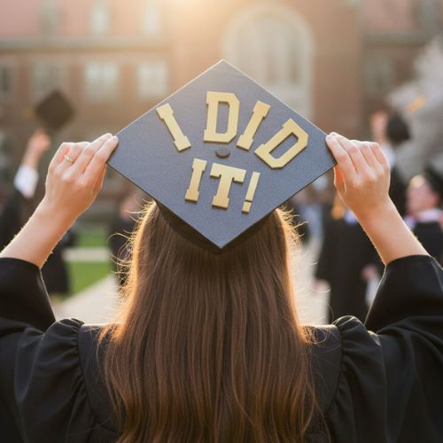 Grad Cap Decorating Kit – “I Did It”, Foam Sticker Letters