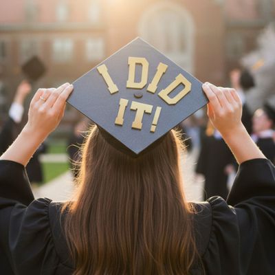 Grad Cap Decorating Kit – “I Did It”, Foam Sticker Letters