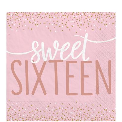 Sixteen Blush Luncheon Napkins – 16ct