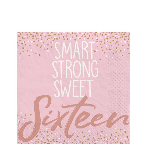 Sixteen Blush Beverage Napkins – 16ct
