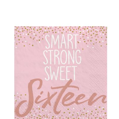 Sixteen Blush Beverage Napkins – 16ct