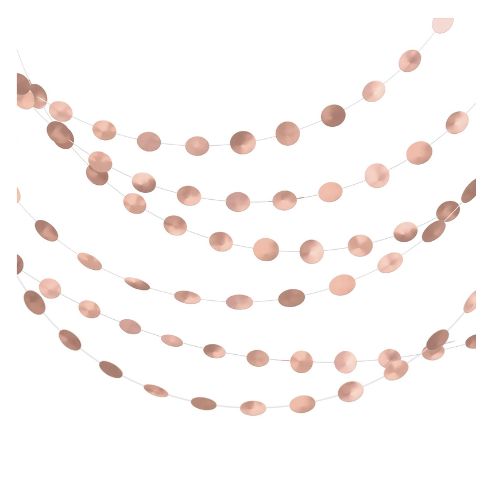 Round String Decorations – Rose Gold & Blush, 6 Strings (7 ft Each) Round String Decorations – Rose Gold & Blush, 6 Strings (7 ft Each)