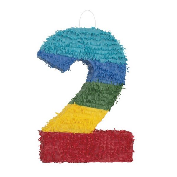 Number 2 Piñata – Primary Colors (15.25" x 4" x 21")