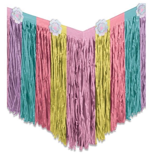 Enchanted Unicorn Paper Table Skirt – 10' x 29"