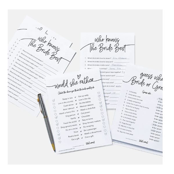 Something Blue Bridal Shower Games – 75 Count