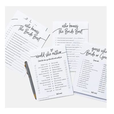 Something Blue Bridal Shower Games – 75 Count