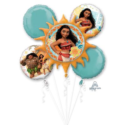 Moana Balloon Bouquet 5-Piece Set | Disney Moana Party Balloon Decorations