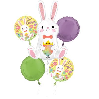 Easter Bunny Love Balloon Bouquet – 5 Count