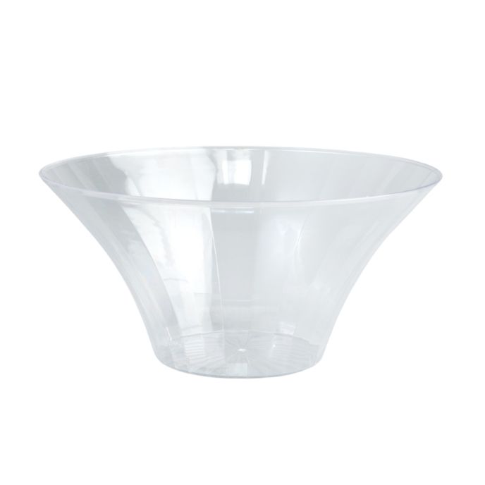 Clear Plastic Flared Bowl – 9 1/4" x 4 1/2"
