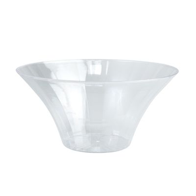 Clear Plastic Flared Bowl – 9 1/4" x 4 1/2"