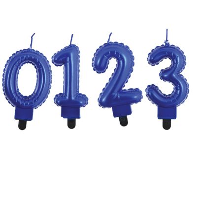 Royal Blue Numeral Candle – 3"