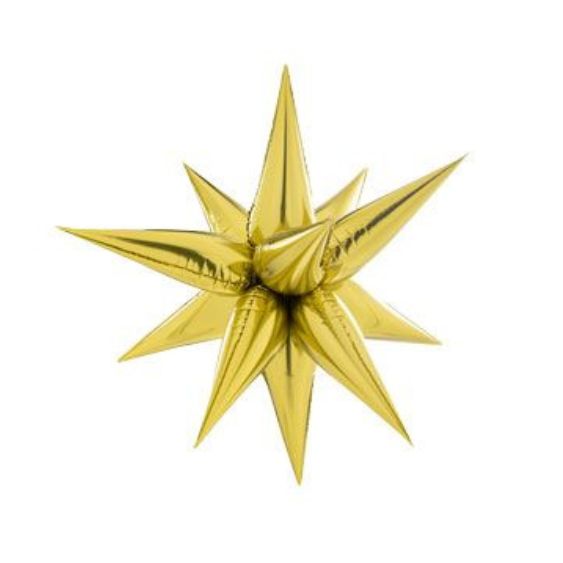 Starburst Small Multi-Balloon – 26", Color: Gold