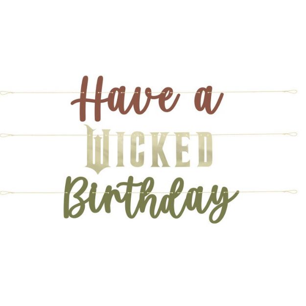 Wicked “Have a Wicked Birthday” Foil Board Banner – 3 Count