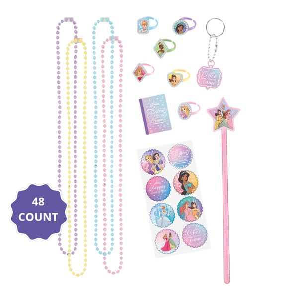 Disney Princess Mega Mix Favor Pack – 48 Pieces (For 8 Guests)
